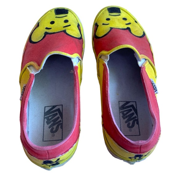 Custom Slip On Vans Womens Size 8 Winnie the Pooh Hand Painted - Picture 5 of 10
